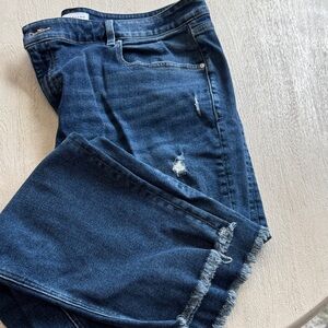 Plus size Lane Bryant Dark Blue Distressed  Jeans